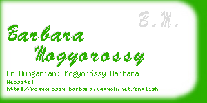 barbara mogyorossy business card
